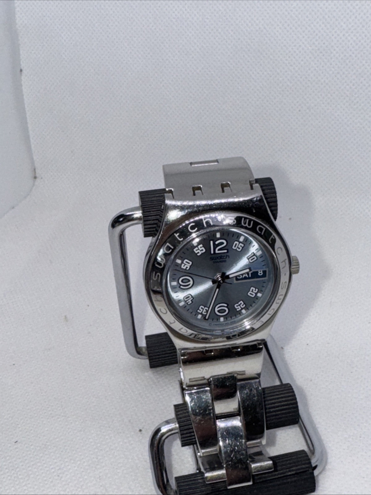 Ladies Swatch Irony Bracelet Watch New Battery Ca 2009