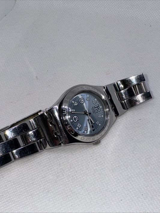 Ladies Swatch Irony Bracelet Watch New Battery Ca 2009