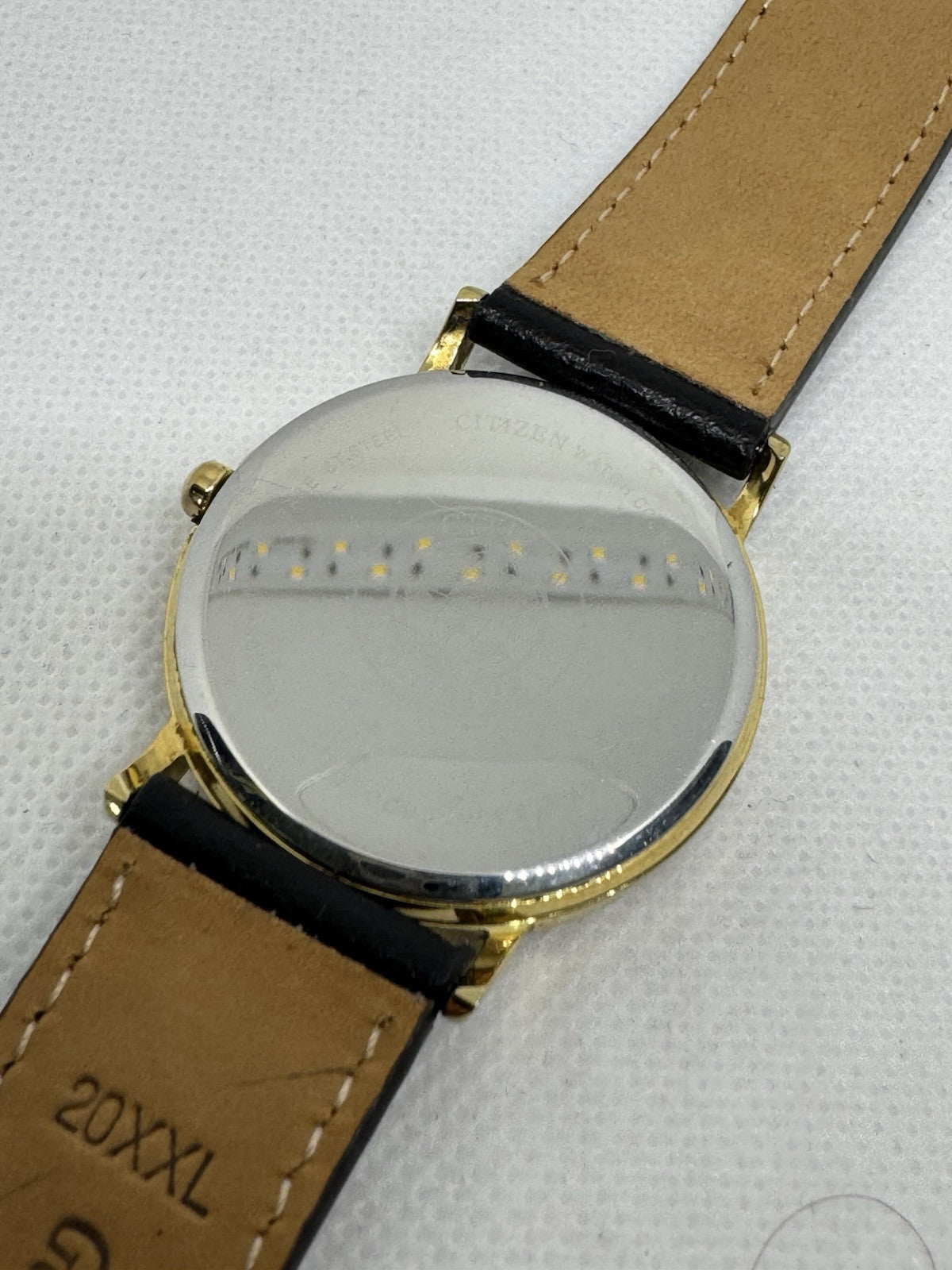 Mens Citizen Eco-Drive 36mm Dress Watch New XXL Strap